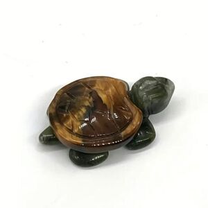 New! Natural Crystal Double Color Turtle in Tigers Eye